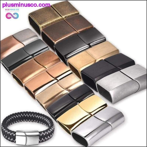 Plus Minus Co 2pcs Stainless Steel Magnetic Clasps Charms Connector Buckle
