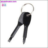 Plus Minus Co 2Pcs Stainless Steel Multi Tools Key Ring EDC Screwdriver, view 4