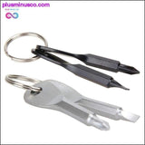 Plus Minus Co 2Pcs Stainless Steel Multi Tools Key Ring EDC Screwdriver, view 6