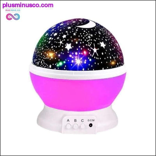 Plus Minus Co 3 Colors LED Rotating Projector Starry Sky Night Lamp