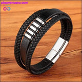 Plus Minus Co 3 Layers Black Gold Punk Style Design Genuine Leather, view 2
