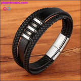 Plus Minus Co 3 Layers Black Gold Punk Style Design Genuine Leather, view 3
