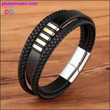 Plus Minus Co 3 Layers Black Gold Punk Style Design Genuine Leather, view 4