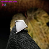 Plus Minus Co 3 Piece Geometric Gemstone Ring Set, view 6