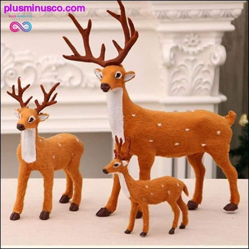 Plus Minus Co 3 Size Christmas Deer Plush Reindeer Furry Deer For Home