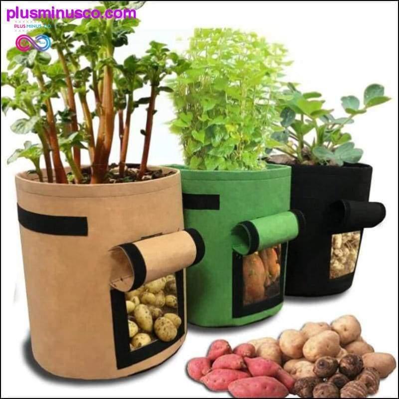 Plus Minus Co 3 size Plant Grow Bags home garden Potato pot greenhouse