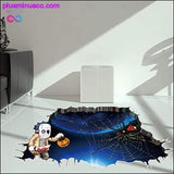 Plus Minus Co 3D Broken Wall Stickers Halloween Decorations Pumpkin Wall, view 3