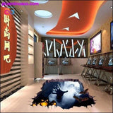 Plus Minus Co 3D Broken Wall Stickers Halloween Decorations Pumpkin Wall, view 4