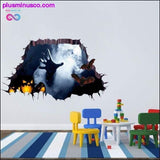 Plus Minus Co 3D Broken Wall Stickers Halloween Decorations Pumpkin Wall, view 6