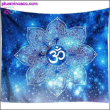 Plus Minus Co 3D Chakra Tapestry Ombre Galaxy Psychedelic Tapestry Boho, view 2