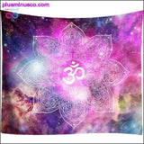 Plus Minus Co 3D Chakra Tapestry Ombre Galaxy Psychedelic Tapestry Boho, view 3