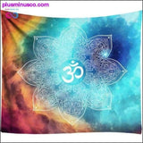Plus Minus Co 3D Chakra Tapestry Ombre Galaxy Psychedelic Tapestry Boho, view 5