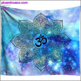 Plus Minus Co 3D Chakra Tapestry Ombre Galaxy Psychedelic Tapestry Boho, view 6