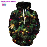 Plus Minus Co 3D Christmas Tree Hoodie Men Women Sweatshirt Christmas Ball, view 2