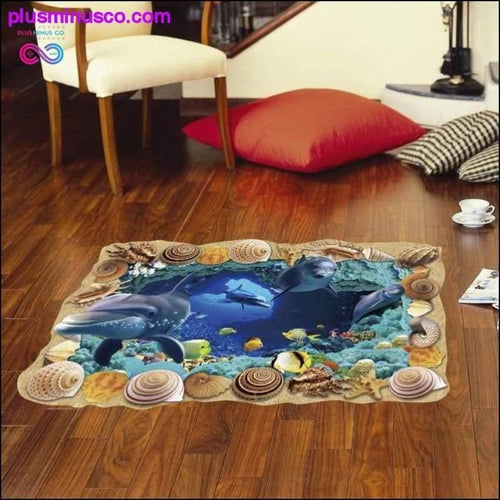 Plus Minus Co 3D Creative Underwater World Cave Wall Stickers