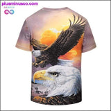 Plus Minus Co 3D Eagle Casual Unisex Tee, view 3