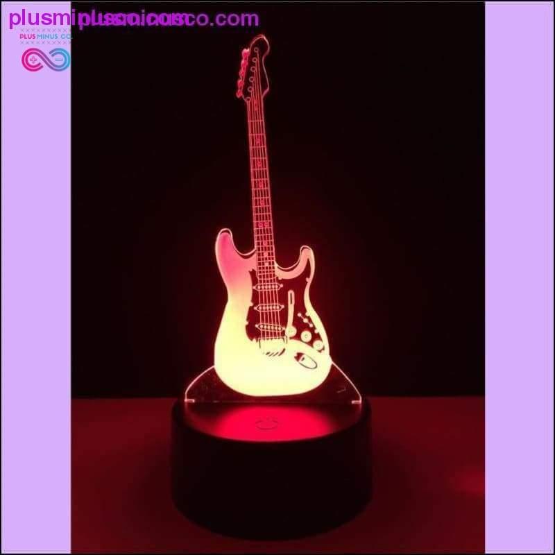 Plus Minus Co 3D Electric Music Guitar LED Illusion Lamp