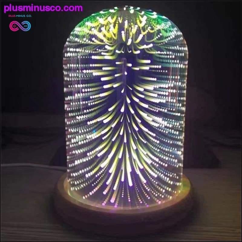 Plus Minus Co 3D Magic Night Light Table Lamp LED USB Innovative