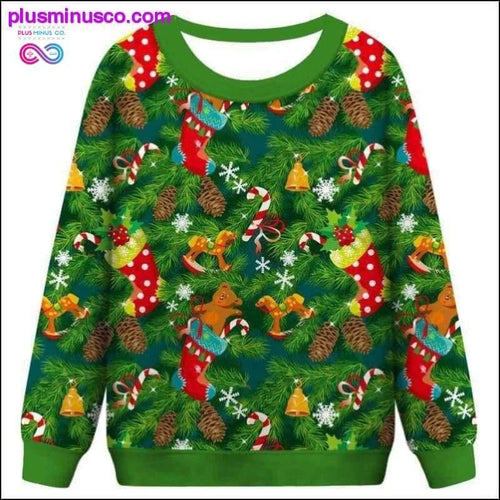 Plus Minus Co 3D Printed Casual Crew Neck Long Sleeved Sweatshirt at