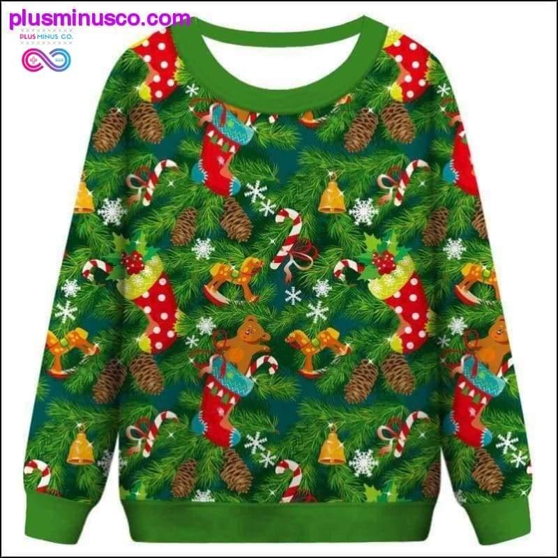 Plus Minus Co 3D Printed Casual Crew Neck Long Sleeved Sweatshirt at