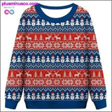 Plus Minus Co 3D Printed Casual Crew Neck Long Sleeved Sweatshirt at, view 3