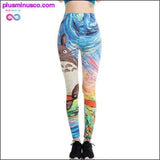 Plus Minus Co 3D Printed Flower Eye Women Leggings/Yoga Pants, view 2