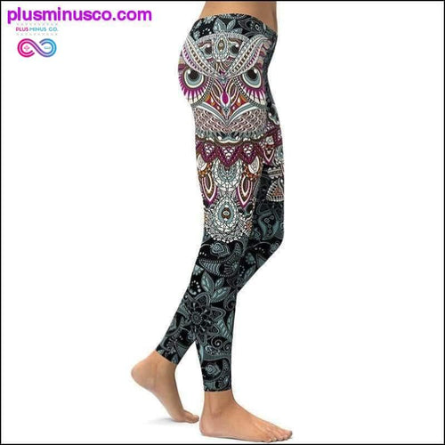 Plus Minus Co 3D printed Paisley Mosaic women's yoga Skinny leggings