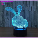 Plus Minus Co 3D Visual Illusion Transparent Acrylic LED Night Light Color, view 5