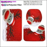 Plus Minus Co 3PCS Christmas Toilet Seat Cover and Rug Bathroom Set, view 2