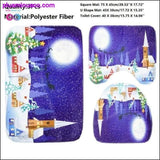 Plus Minus Co 3PCS Christmas Toilet Seat Cover and Rug Bathroom Set, view 4