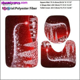Plus Minus Co 3PCS Christmas Toilet Seat Cover and Rug Bathroom Set, view 6
