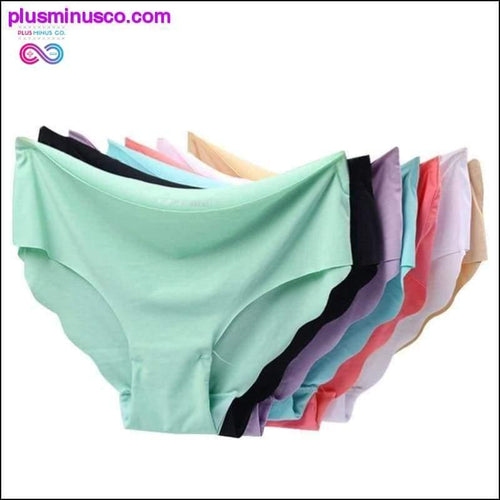 Plus Minus Co 3pcs/lot Sexy Panties For Women Briefs Set Seamless Lingerie