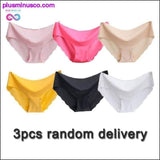 Plus Minus Co 3pcs/lot Sexy Panties For Women Briefs Set Seamless Lingerie, view 2