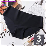 Plus Minus Co 3pcs/lot Sexy Panties For Women Briefs Set Seamless Lingerie, view 5
