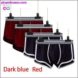 Plus Minus Co 4 pcs/lot Men Underwear boxer cotton Cuecas Boxers Mens, view 3
