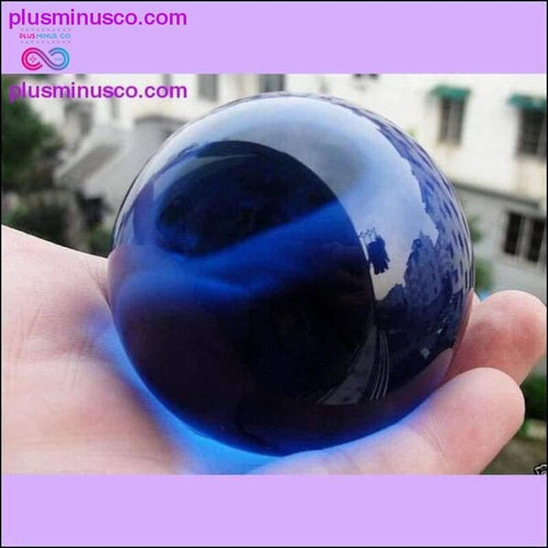 Plus Minus Co 40mm Blue Asian Quartz Crystal Glass Feng shui/Healing