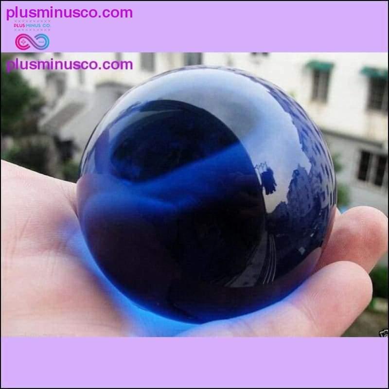 Plus Minus Co 40mm Blue Asian Quartz Crystal Glass Feng shui/Healing