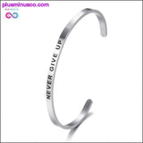 Plus Minus Co 4mm Fashion Inspirational Bracelet Bangle "Love, view 3
