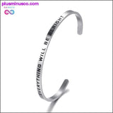 Plus Minus Co 4mm Fashion Inspirational Bracelet Bangle "Love, view 6