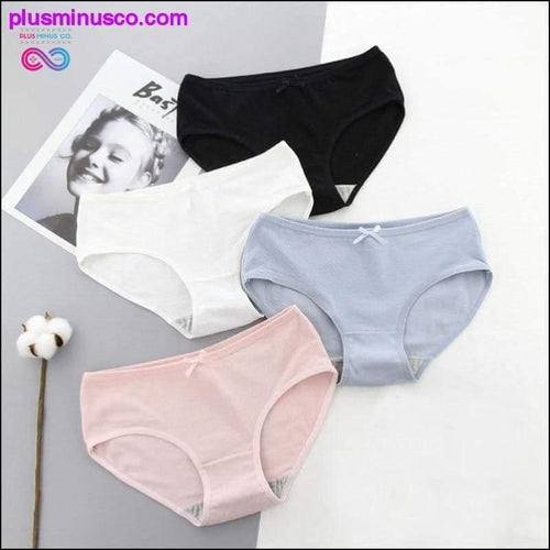 Plus Minus Co 4pcs Breathable Cotton Underwear With Plus Sizes Available