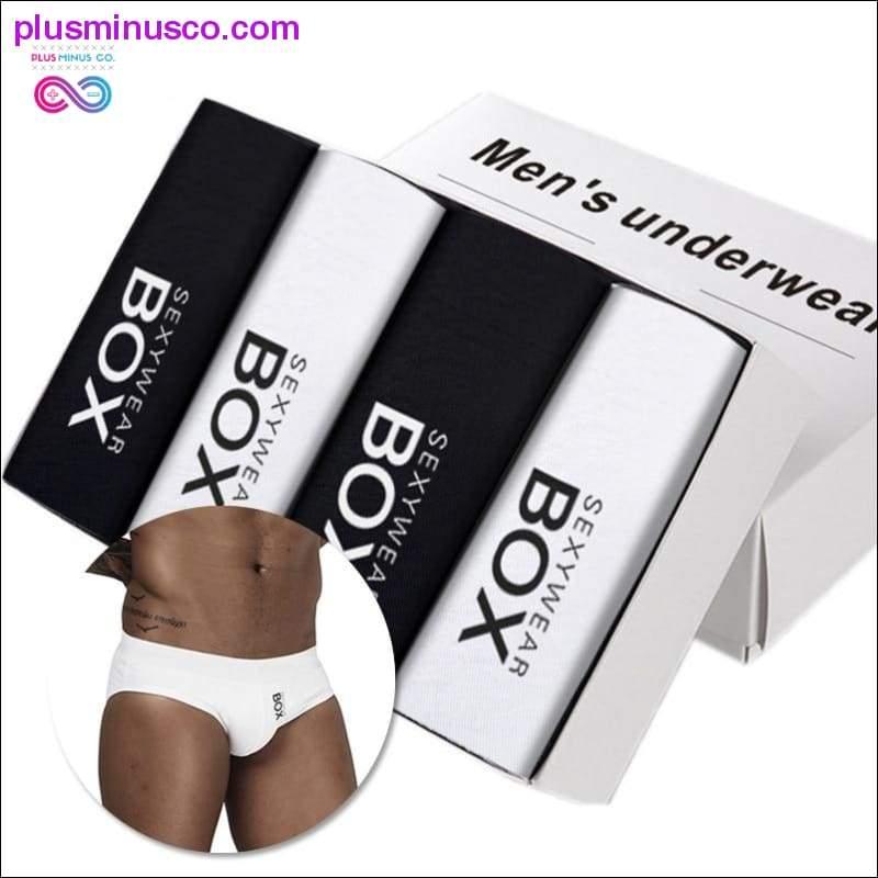 Plus Minus Co 4Pcs/lot Men Briefs Cotton Sexy Underwear Men Jockstrap