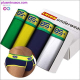 Plus Minus Co 4Pcs/lot Men Briefs Cotton Sexy Underwear Men Jockstrap, view 2