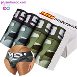 Plus Minus Co 4Pcs/lot Men Briefs Cotton Sexy Underwear Men Jockstrap, view 4