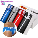 Plus Minus Co 4Pcs/lot Men Briefs Cotton Sexy Underwear Men Jockstrap, view 5