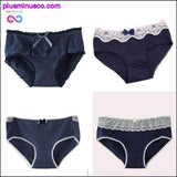 Plus Minus Co 4pcs/lot Women's Panties Cotton Lace edge Briefs Female, view 4