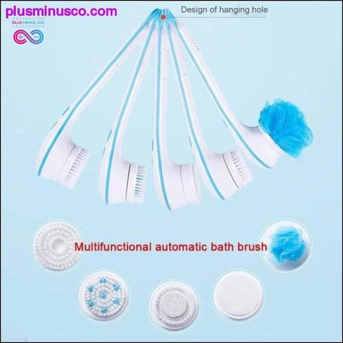 Plus Minus Co 5 In 1 Electric Bath Shower Brush Exfoliation Spin Spa