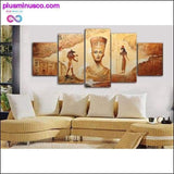Plus Minus Co 5 Piece Canvas Art Egyptian Oil Painting, view 3