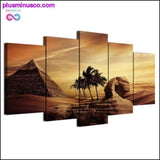 Plus Minus Co 5 Piece Canvas Art Egyptian Pyramids Painting for Living, view 2
