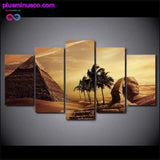 Plus Minus Co 5 Piece Canvas Art Egyptian Pyramids Painting for Living, view 3