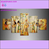 Plus Minus Co 5pcs Abstract Ancient Egyptian Decorative Oil painting On, view 2